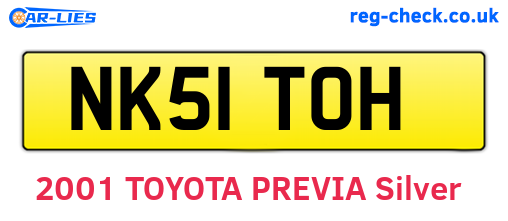 NK51TOH are the vehicle registration plates.
