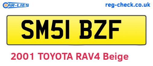 SM51BZF are the vehicle registration plates.