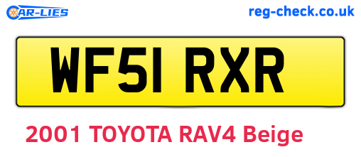 WF51RXR are the vehicle registration plates.
