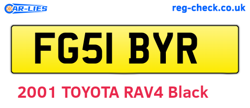 FG51BYR are the vehicle registration plates.