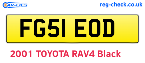 FG51EOD are the vehicle registration plates.