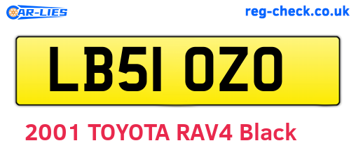 LB51OZO are the vehicle registration plates.