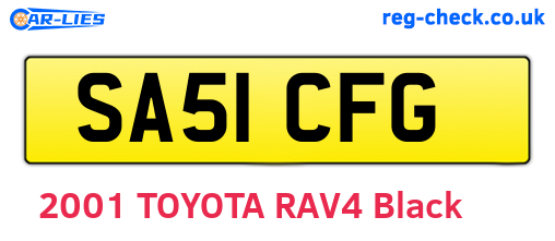SA51CFG are the vehicle registration plates.
