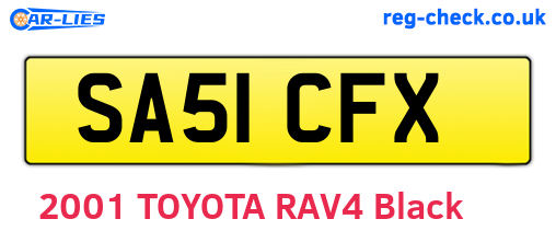 SA51CFX are the vehicle registration plates.