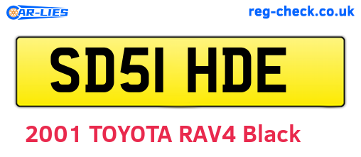 SD51HDE are the vehicle registration plates.