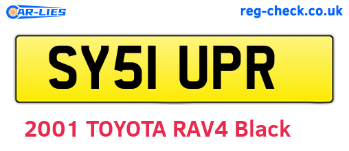 SY51UPR are the vehicle registration plates.