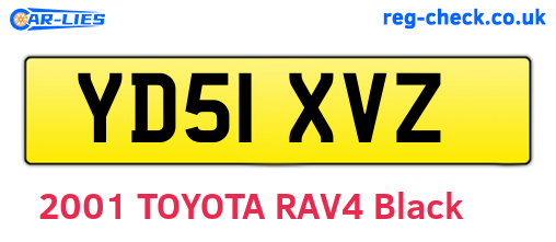YD51XVZ are the vehicle registration plates.