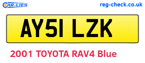 AY51LZK are the vehicle registration plates.