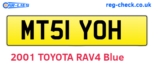 MT51YOH are the vehicle registration plates.