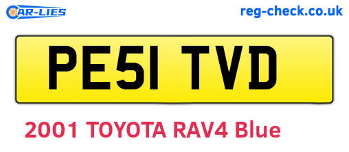 PE51TVD are the vehicle registration plates.