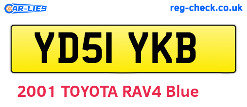 YD51YKB are the vehicle registration plates.