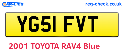 YG51FVT are the vehicle registration plates.