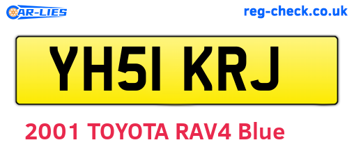YH51KRJ are the vehicle registration plates.