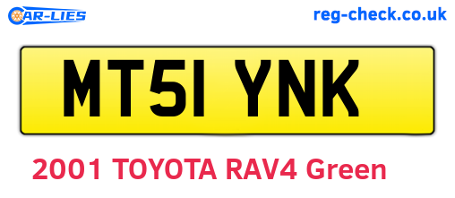 MT51YNK are the vehicle registration plates.