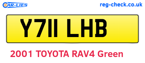 Y711LHB are the vehicle registration plates.