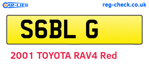 S6BLG are the vehicle registration plates.
