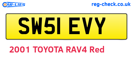 SW51EVY are the vehicle registration plates.