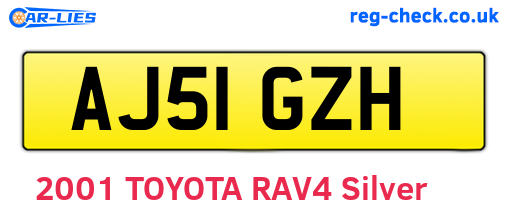 AJ51GZH are the vehicle registration plates.