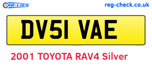 DV51VAE are the vehicle registration plates.