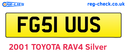 FG51UUS are the vehicle registration plates.