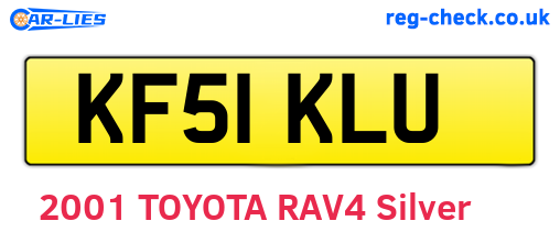KF51KLU are the vehicle registration plates.