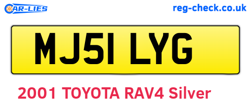 MJ51LYG are the vehicle registration plates.