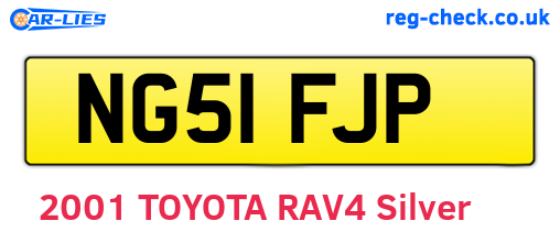 NG51FJP are the vehicle registration plates.