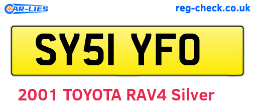SY51YFO are the vehicle registration plates.