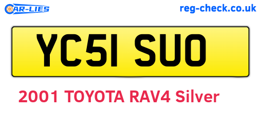 YC51SUO are the vehicle registration plates.