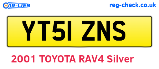 YT51ZNS are the vehicle registration plates.