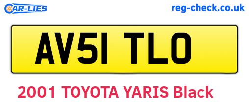 AV51TLO are the vehicle registration plates.