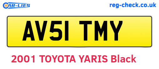 AV51TMY are the vehicle registration plates.