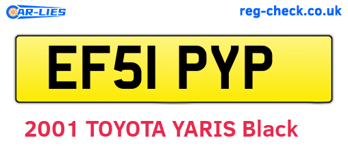 EF51PYP are the vehicle registration plates.