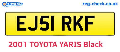 EJ51RKF are the vehicle registration plates.