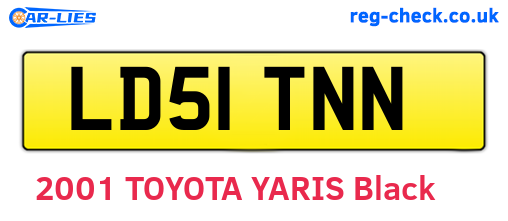 LD51TNN are the vehicle registration plates.