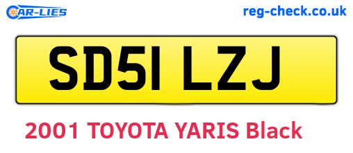 SD51LZJ are the vehicle registration plates.