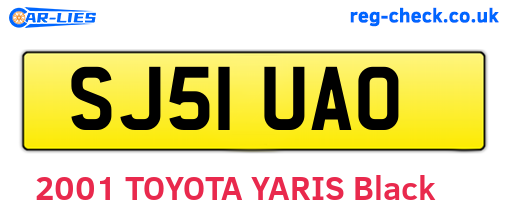SJ51UAO are the vehicle registration plates.