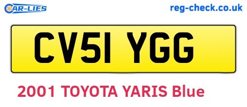 CV51YGG are the vehicle registration plates.