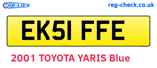 EK51FFE are the vehicle registration plates.
