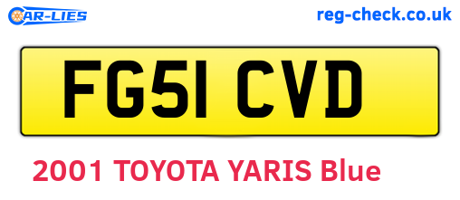 FG51CVD are the vehicle registration plates.
