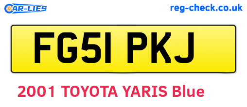 FG51PKJ are the vehicle registration plates.