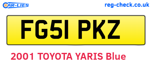 FG51PKZ are the vehicle registration plates.
