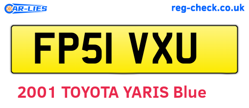 FP51VXU are the vehicle registration plates.