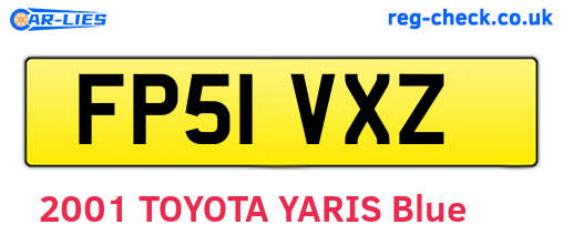 FP51VXZ are the vehicle registration plates.