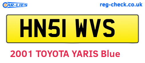 HN51WVS are the vehicle registration plates.