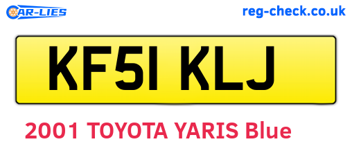 KF51KLJ are the vehicle registration plates.