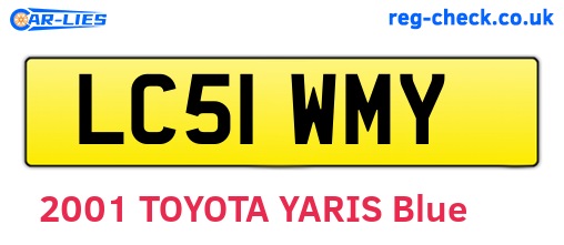LC51WMY are the vehicle registration plates.