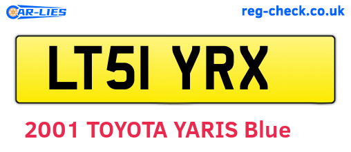 LT51YRX are the vehicle registration plates.