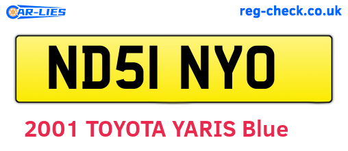 ND51NYO are the vehicle registration plates.