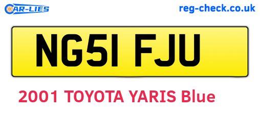 NG51FJU are the vehicle registration plates.